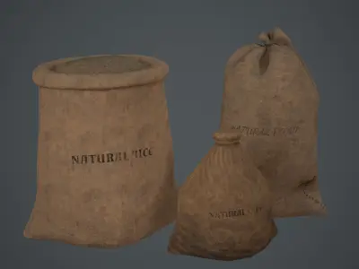 SACKS OLD Game Ready Lowpoly Low-poly 3D model
