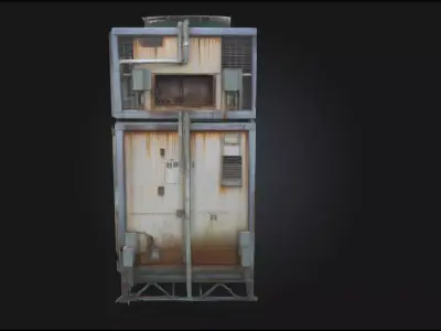 Rusty Industrial Unit  Echoes of Forgotten Industry 3D model