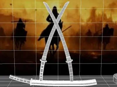 High Quality Photoreal Katana Sword 3D Model Free 3D model