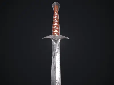 Sting Sword from The Lord of the Rings Movie Low-poly 3D model