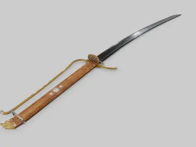 Katana messer  Low-poly 3D model