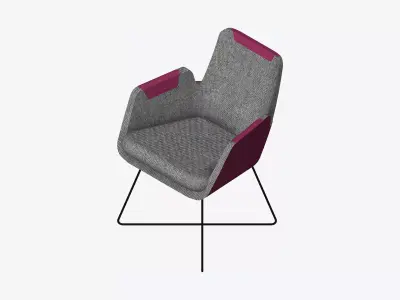 Furniture - Chair - Contemporary - Wire - Legs 2 Low-poly 3D model