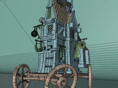 Stylized shop 3D model