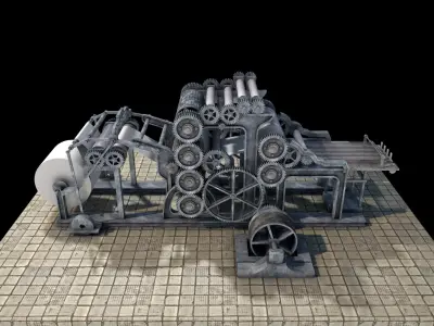 Newspaper Rotary 3D model