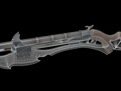 Bladed Musket Low-poly 3D model
