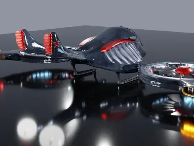 Passenger Drone Futuristic Concept  3D model
