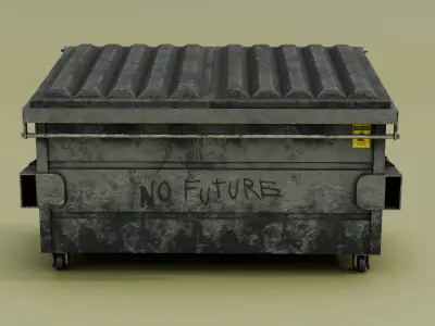 Garbage Box Low-poly 3D model
