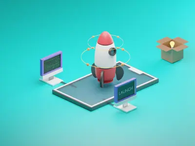 Low poly Rocket Free 3D model