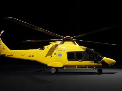 Helicopter AW169  Low-poly 3D model