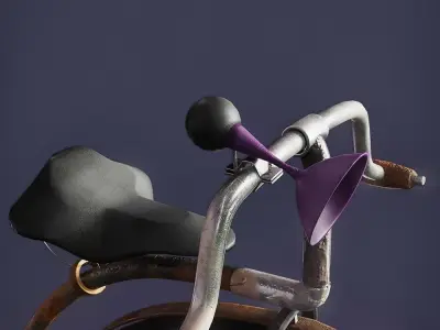 Penny Farthing Bicycle Low-poly 3D model