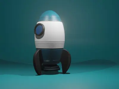 Space Rocket 3D model purchase