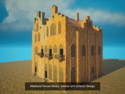 Next gen Medieval old Houses interior and exterior design pack 3D Model Collection