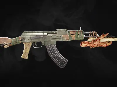 Game Ready Mesh AKM Free low-poly 3D model