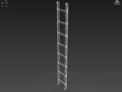 Ladder  clean and dirty 3D model