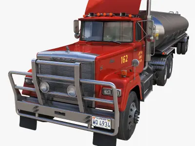 American semitrucks collection 3D Model Pack