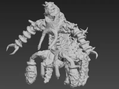 Monster demon with arms and legs 3D print model