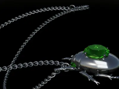 Necklace Scarab 3D model