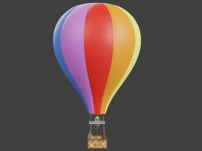 Hot Air Balloon 3D model 12