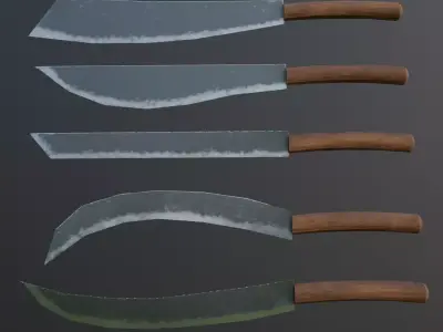 Knives Free low-poly 3D model