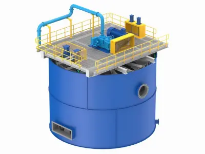 Flotation Cell Low-poly 3D model