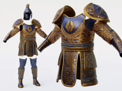 fantasy armor Low-poly 3D model