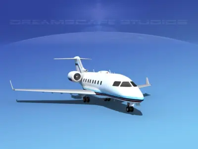 Bombardier Challenger CL-605 V07 3D model