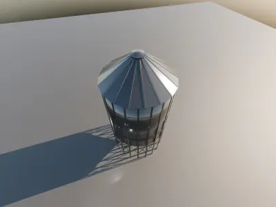 GRAIN SILO Low-poly 3D model