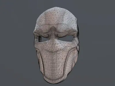 MILITARY SCULL MASK PBR Low-poly 3D model