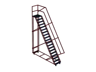 Escada Stairs 19 Steps Degraus 3D model