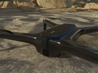 Drone unmanned aerial vehicle - Low-poly 3D model