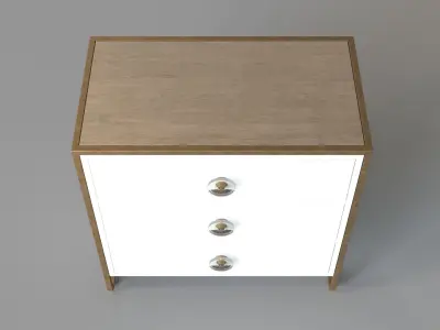 Sorella 3 Drawer Dresser Bright White 3D model
