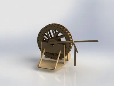 Kunstrad model water wheel Free 3D model