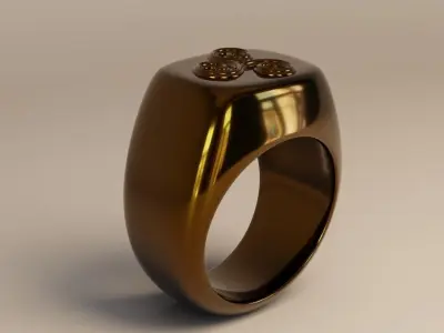 Celtic Signet Ring - Elegance and Tradition United 3D print model