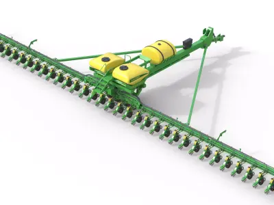 John Deere 36 Row Planter Low-poly 3D model