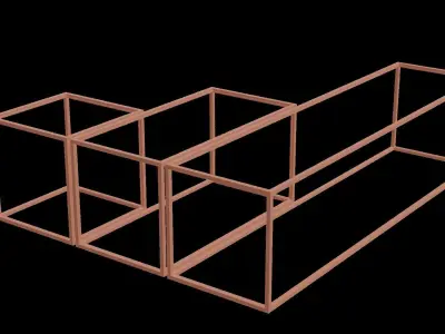 Containers shipping Low-poly 3D model