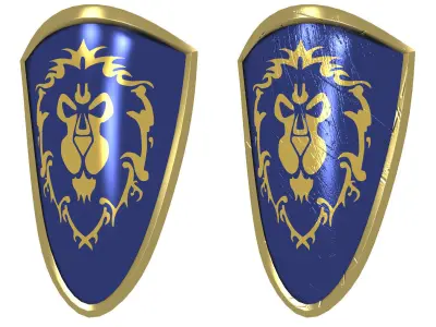 Shield Of Lordaeron WoW Low-poly 3D model