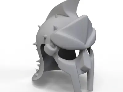 Gladiator Helmet - Sculpted 3D print model