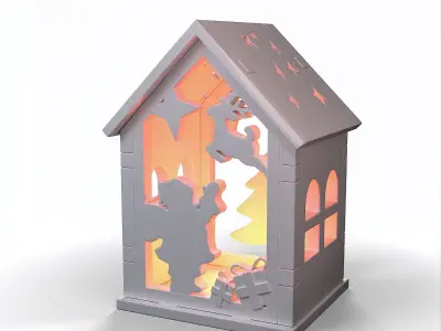 toy Christmas house 3D print model purchase