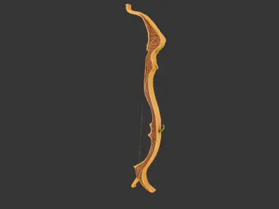Elven Bow Free low-poly 3D model
