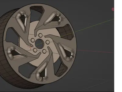 Steel Car Wheel  3D model