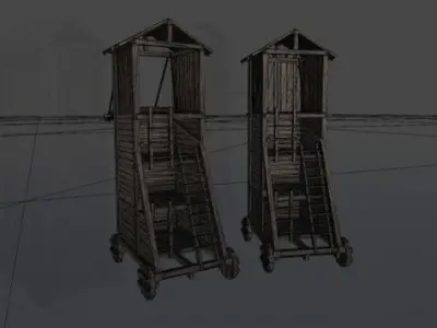 Siege tower Low-poly 3D model purchase