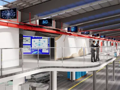 Factory Interior Scene  3D model