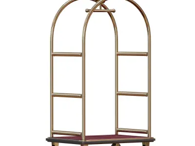 Hotel trolley on wheels 3D model