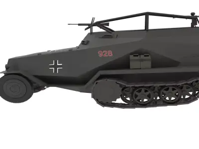 WW2 German Halftrack Sdkfz 250 3D model