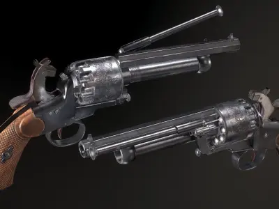 LeMat Revolver Low-poly 3D model purchase