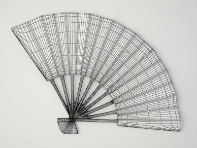 Asian Brass Fan 3D model