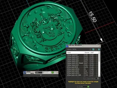 Antique Religious Ring 3D print model