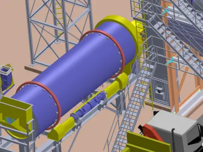 asphalt plant 160 tons -hour complete project 3D model