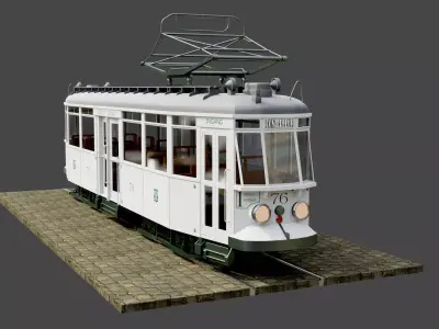 Geta 76 Tram Low-poly 3D model