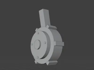 Glock50rdDrumMag 3D model